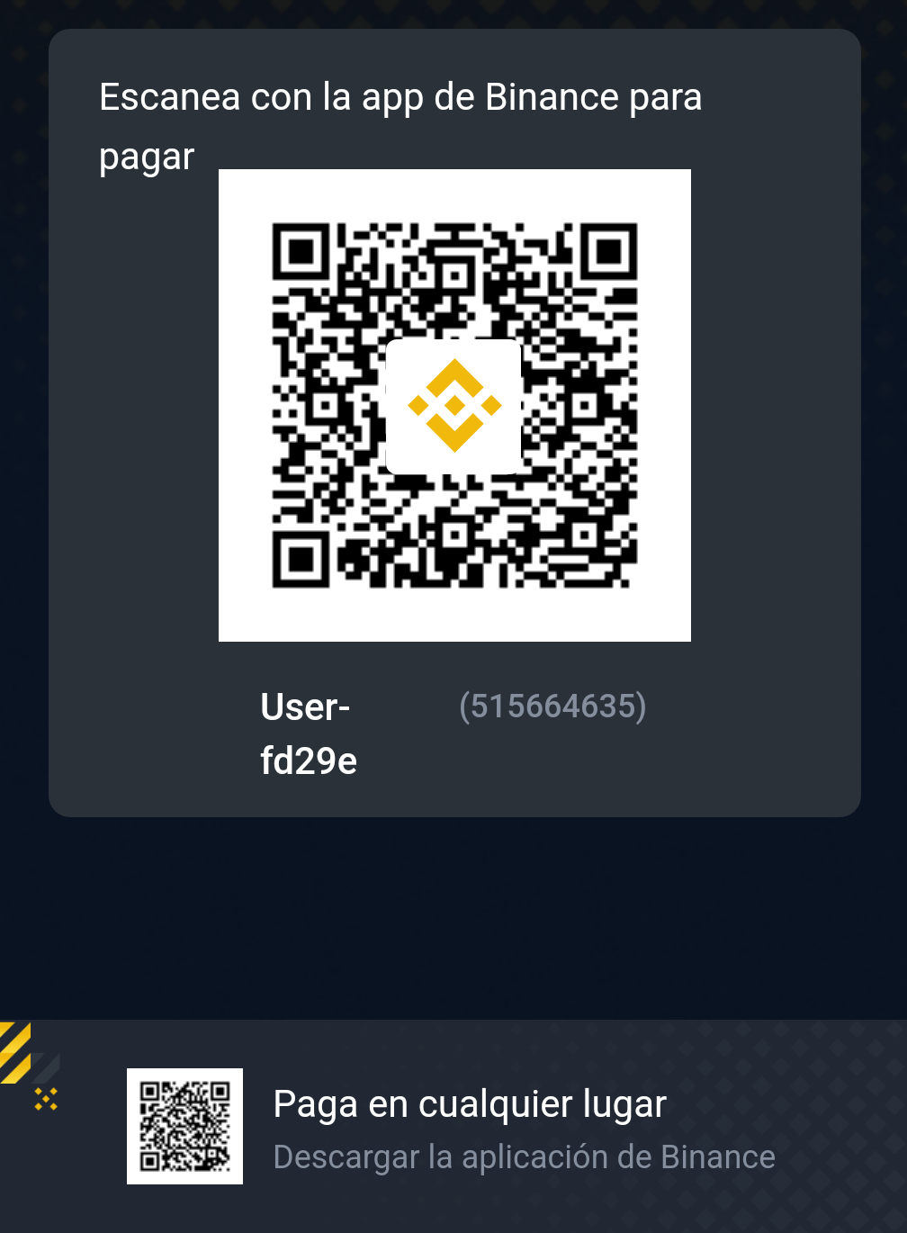 Código QR de la transferencia